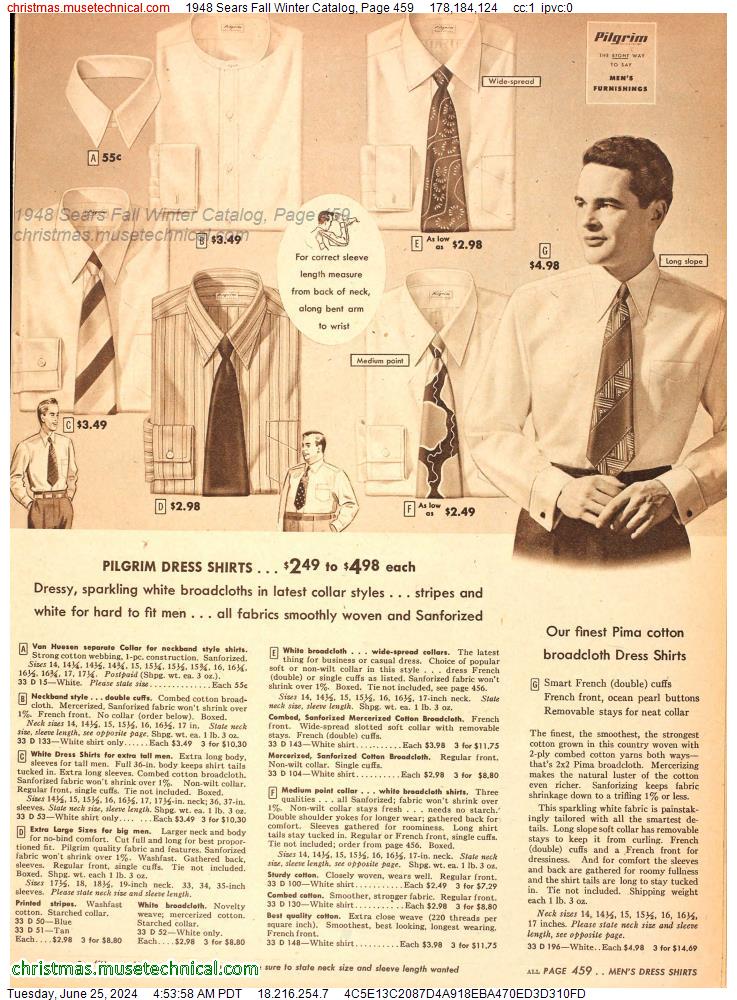 1948 Sears Fall Winter Catalog, Page 459