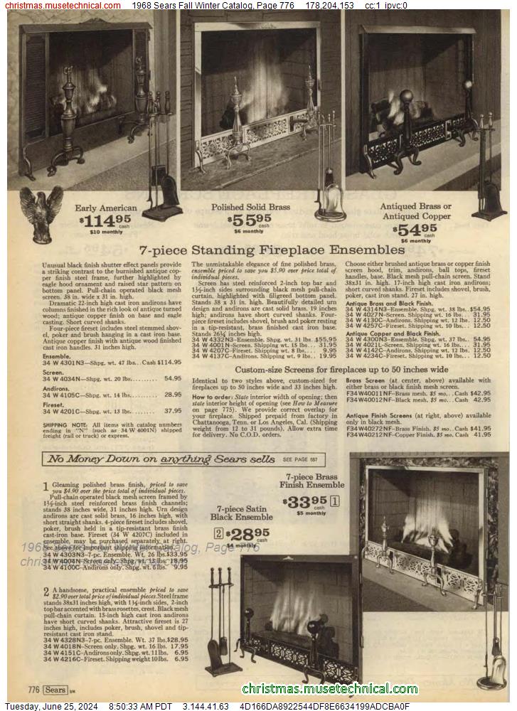 1968 Sears Fall Winter Catalog, Page 776