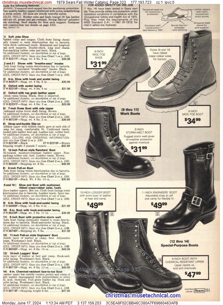 1978 Sears Fall Winter Catalog, Page 333