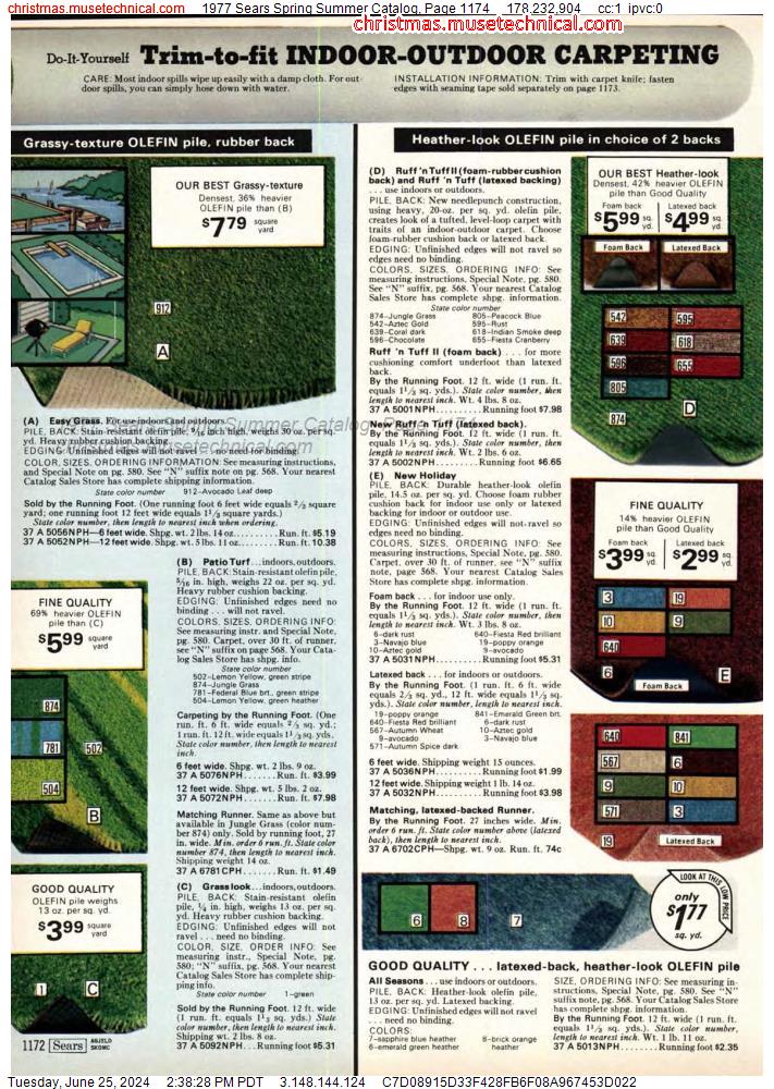 1977 Sears Spring Summer Catalog, Page 1174