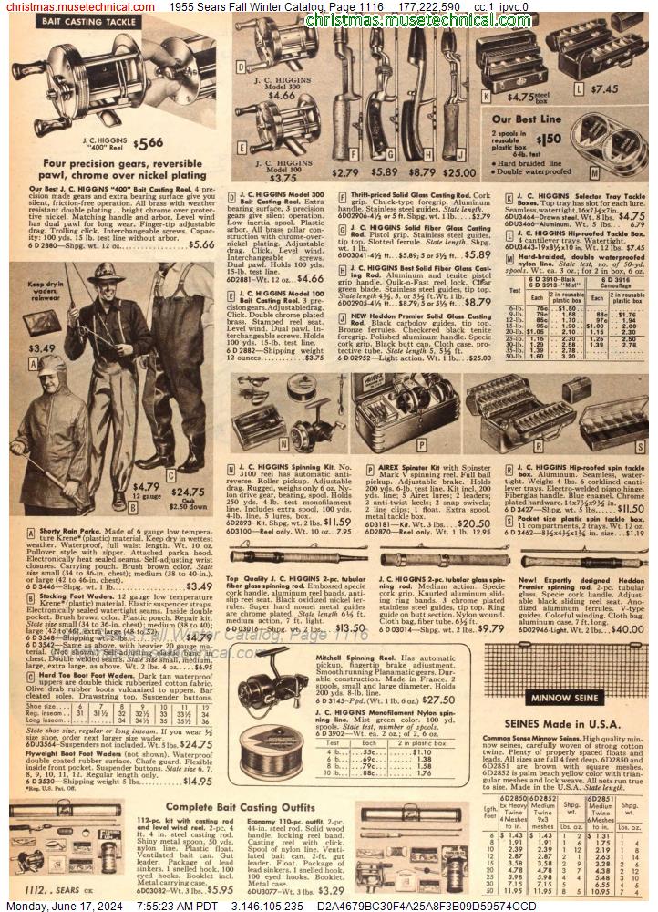 1955 Sears Fall Winter Catalog, Page 1116