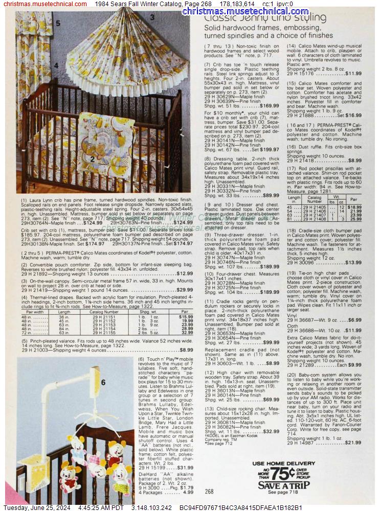1984 Sears Fall Winter Catalog, Page 268