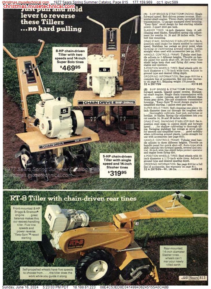 1977 Sears Spring Summer Catalog, Page 815