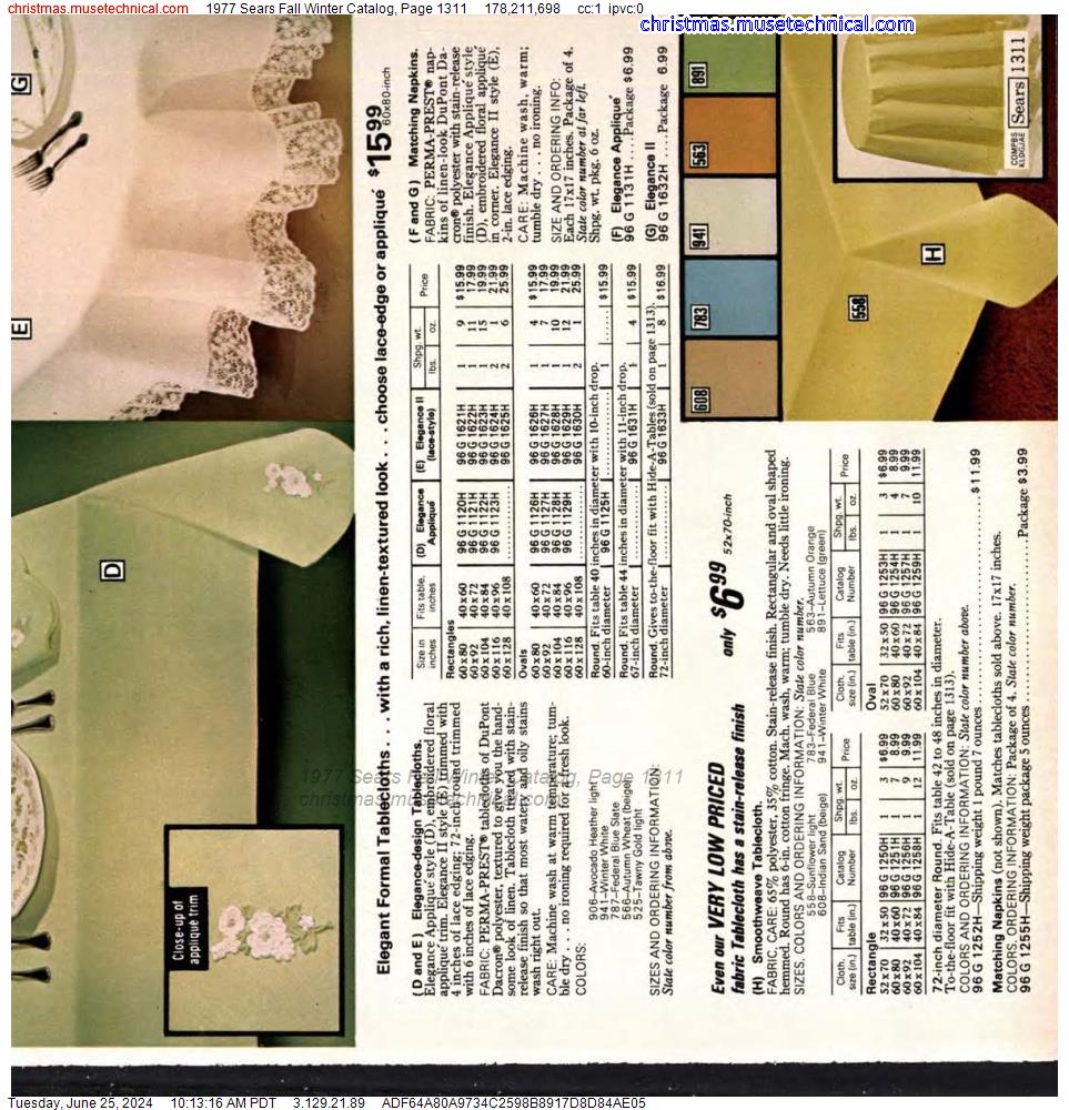 1977 Sears Fall Winter Catalog, Page 1311