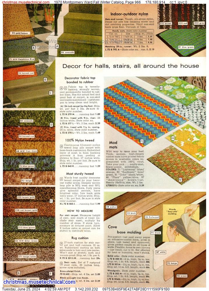1970 Montgomery Ward Fall Winter Catalog, Page 966