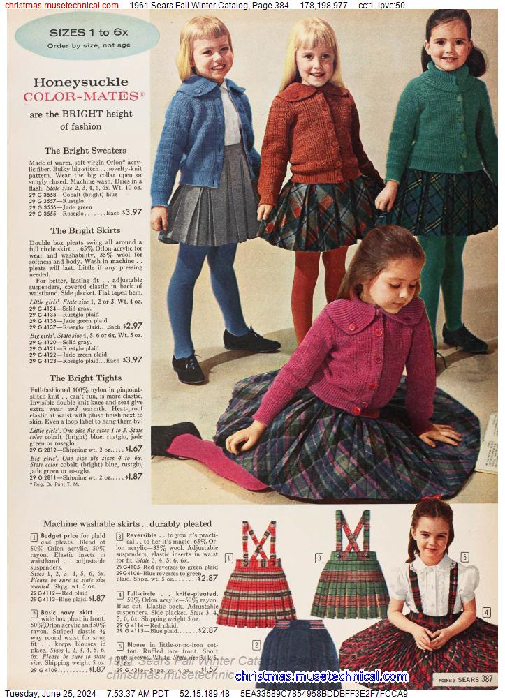 1961 Sears Fall Winter Catalog, Page 384
