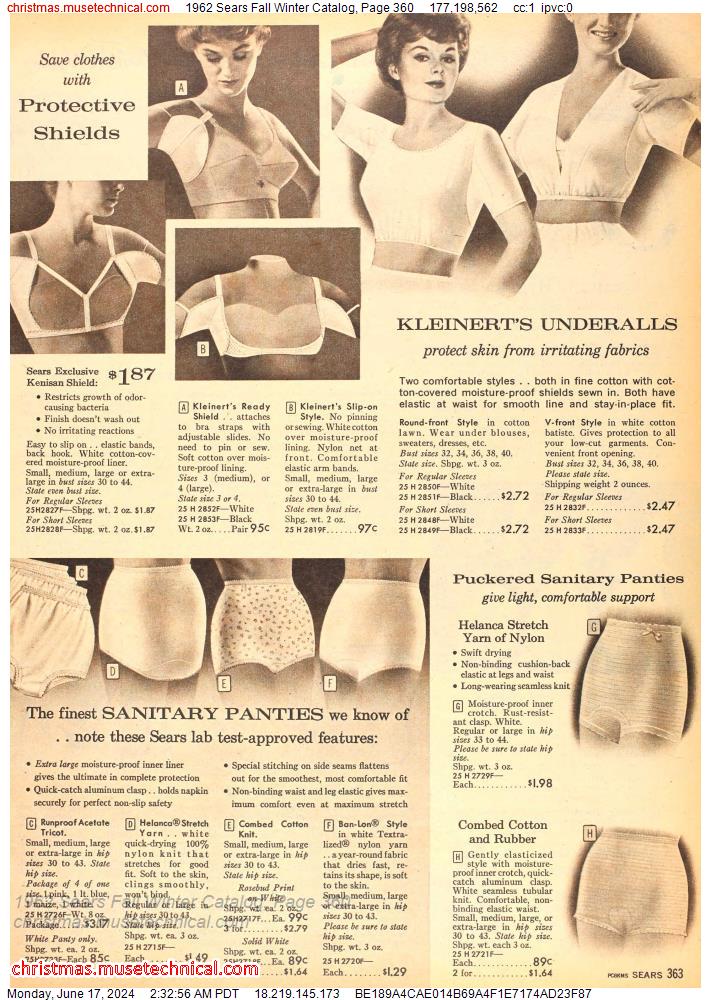 1962 Sears Fall Winter Catalog, Page 360