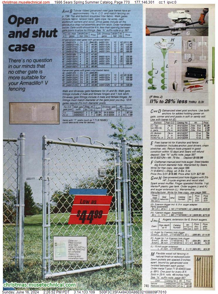 1986 Sears Spring Summer Catalog, Page 770