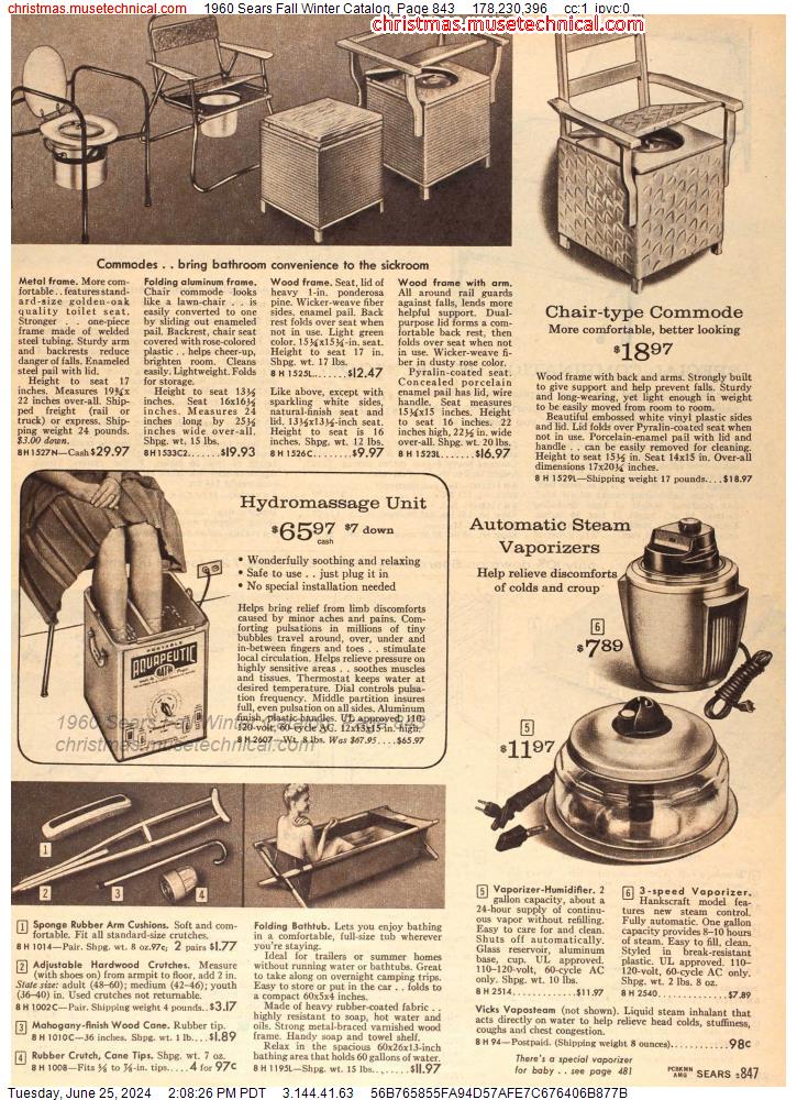 1960 Sears Fall Winter Catalog, Page 843