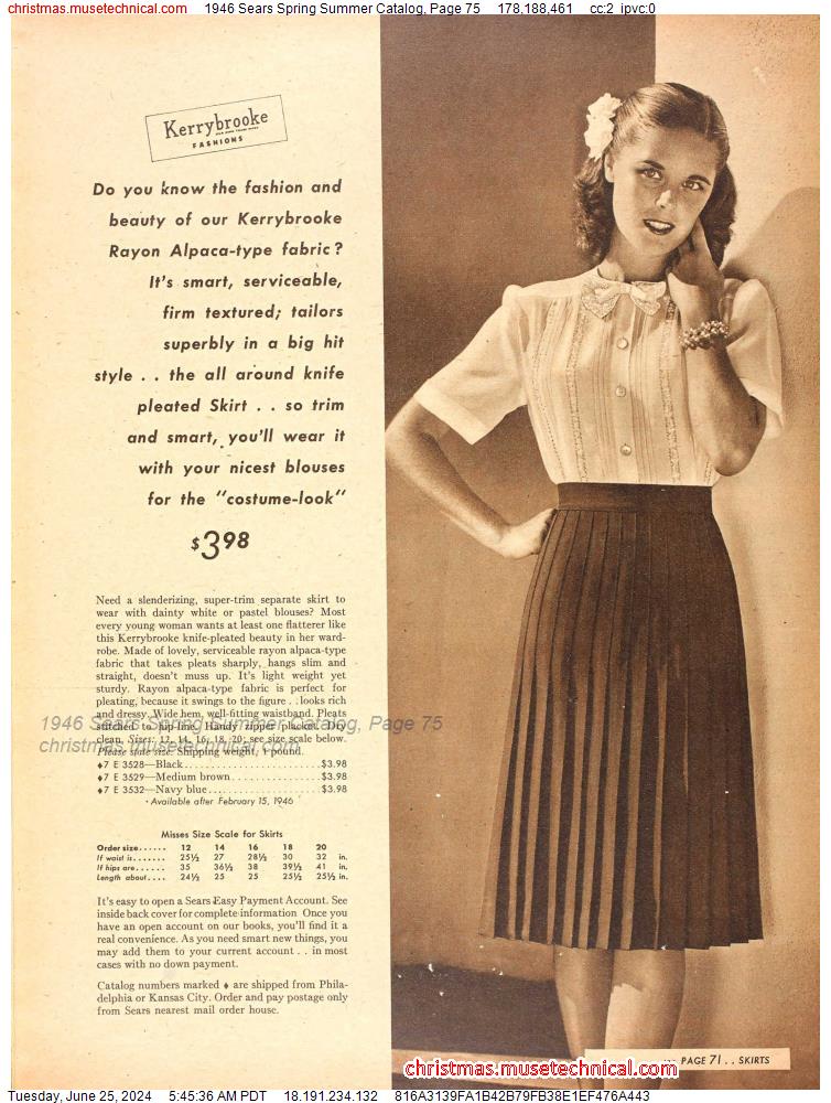 1946 Sears Spring Summer Catalog, Page 75