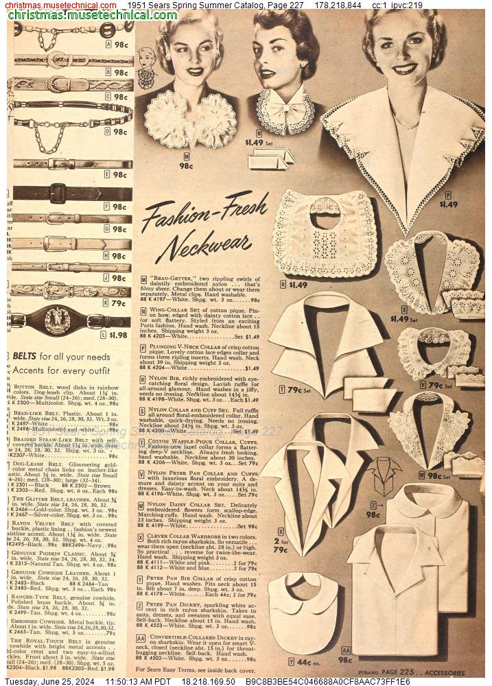 1951 Sears Spring Summer Catalog, Page 227