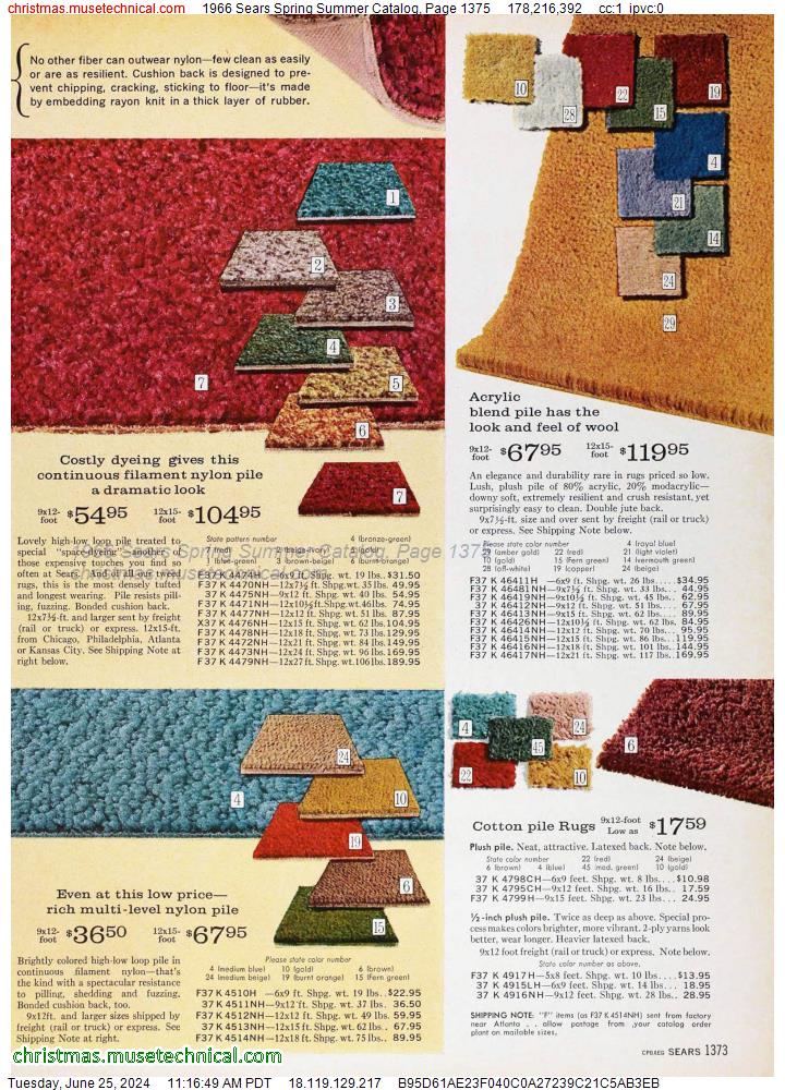 1966 Sears Spring Summer Catalog, Page 1375
