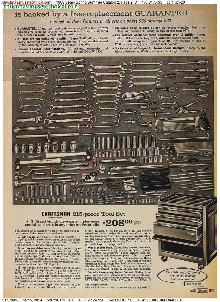 1968 Sears Spring Summer Catalog 2, Page 943