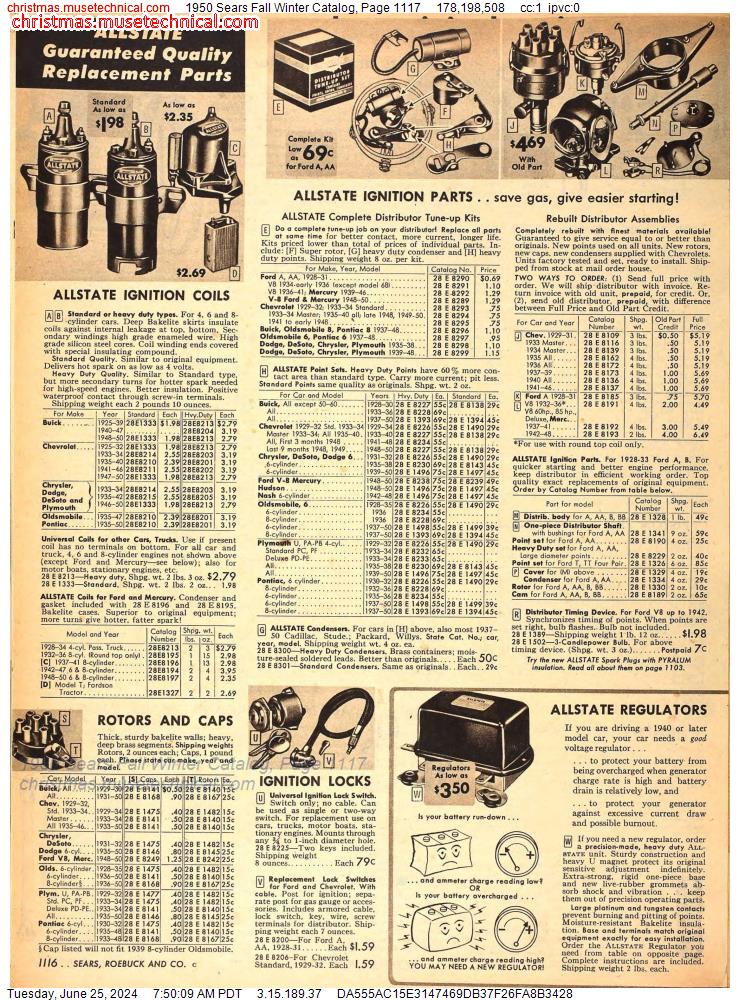 1950 Sears Fall Winter Catalog, Page 1117