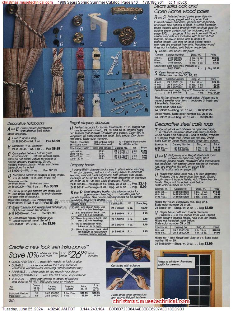 1988 Sears Spring Summer Catalog, Page 840