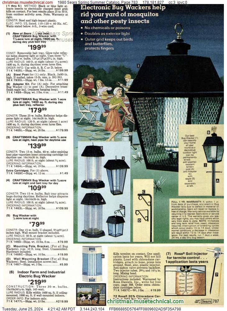 1980 Sears Spring Summer Catalog, Page 783