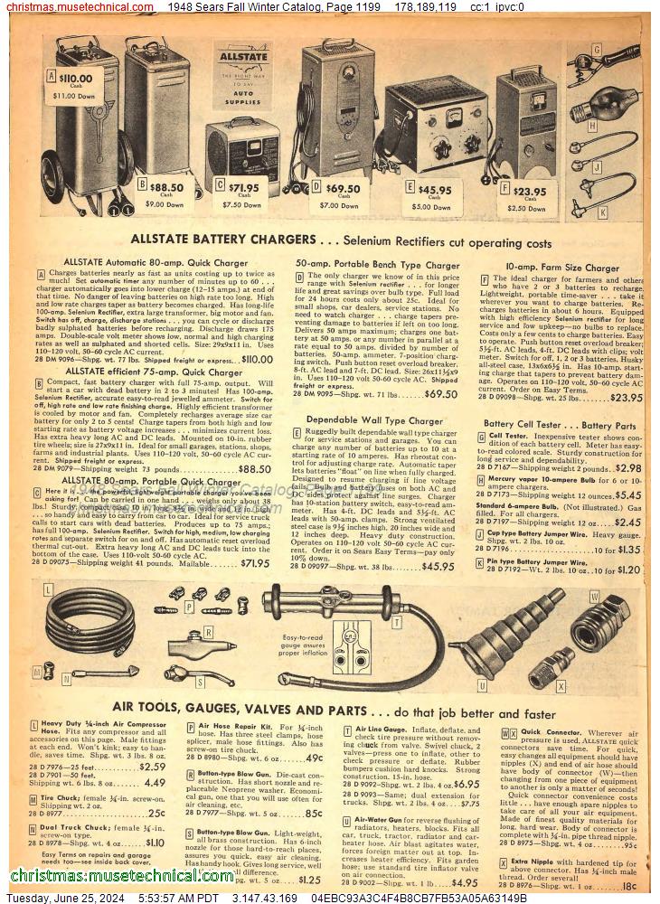 1948 Sears Fall Winter Catalog, Page 1199