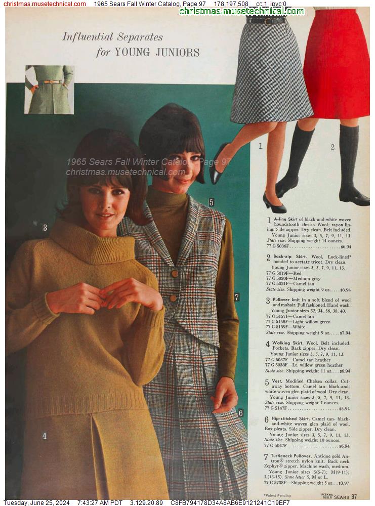 1965 Sears Fall Winter Catalog, Page 97