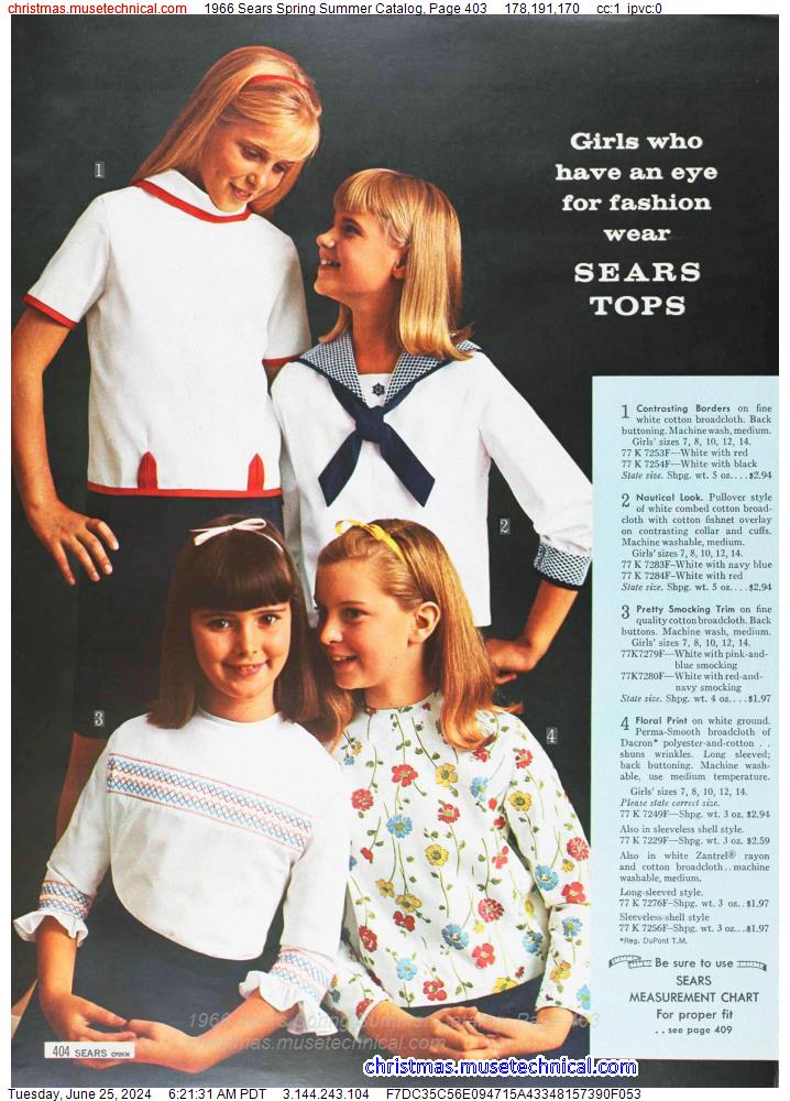 1966 Sears Spring Summer Catalog, Page 403
