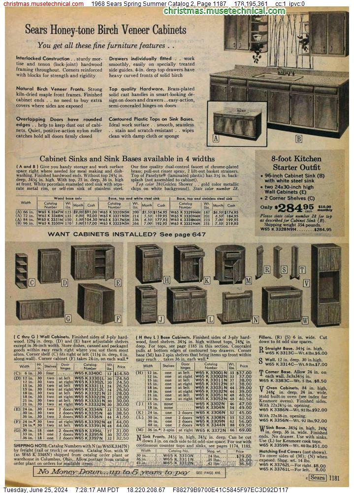 1968 Sears Spring Summer Catalog 2, Page 1187