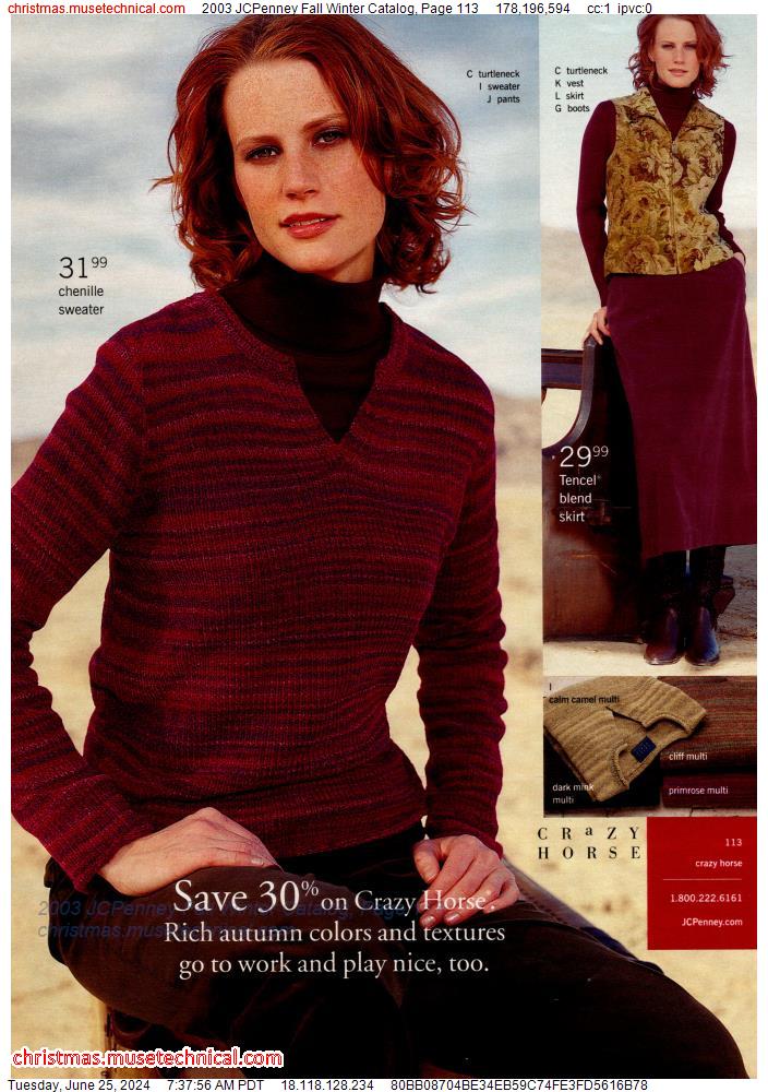 2003 JCPenney Fall Winter Catalog, Page 113