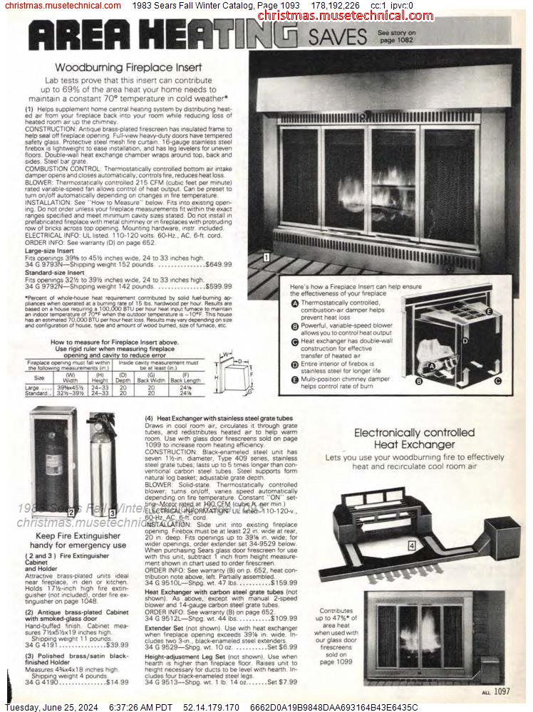 1983 Sears Fall Winter Catalog, Page 1093