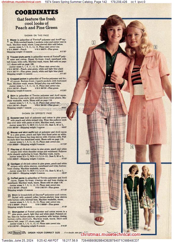1974 Sears Spring Summer Catalog, Page 142