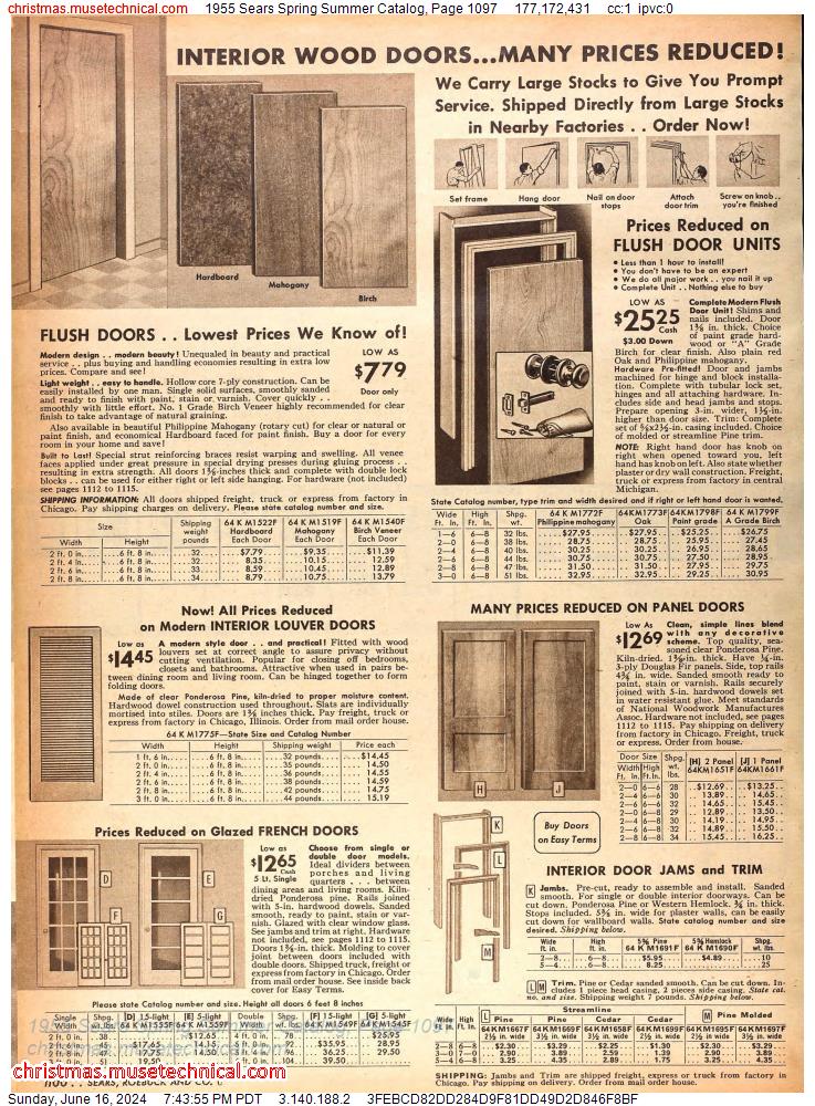 1955 Sears Spring Summer Catalog, Page 1097