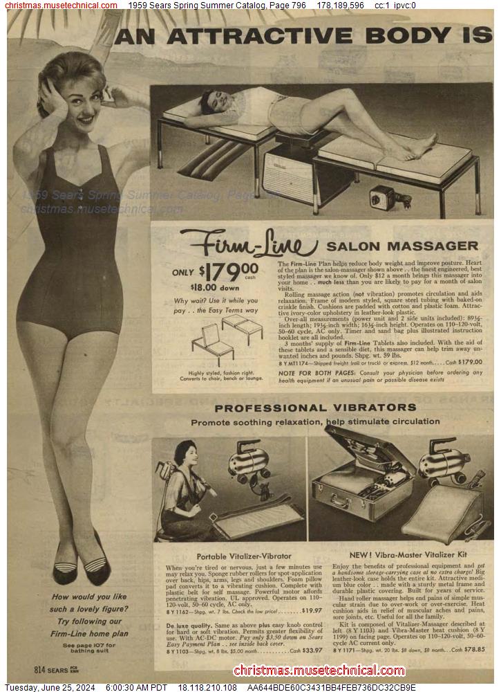 1959 Sears Spring Summer Catalog, Page 796
