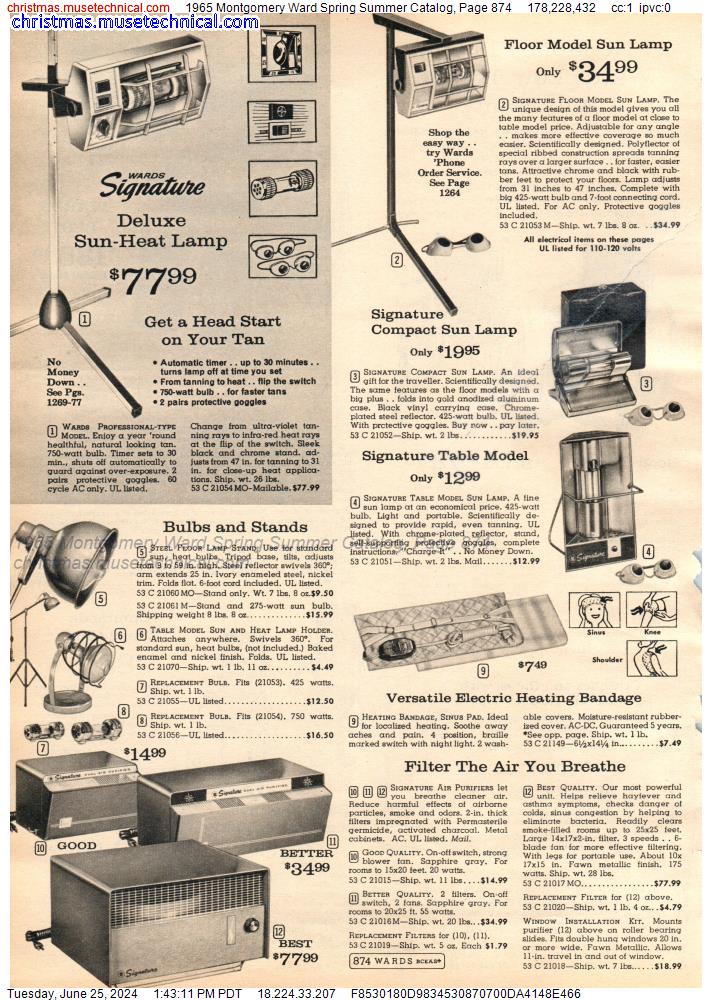 1965 Montgomery Ward Spring Summer Catalog, Page 874