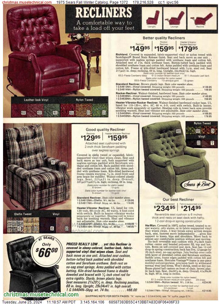 1975 Sears Fall Winter Catalog, Page 1372