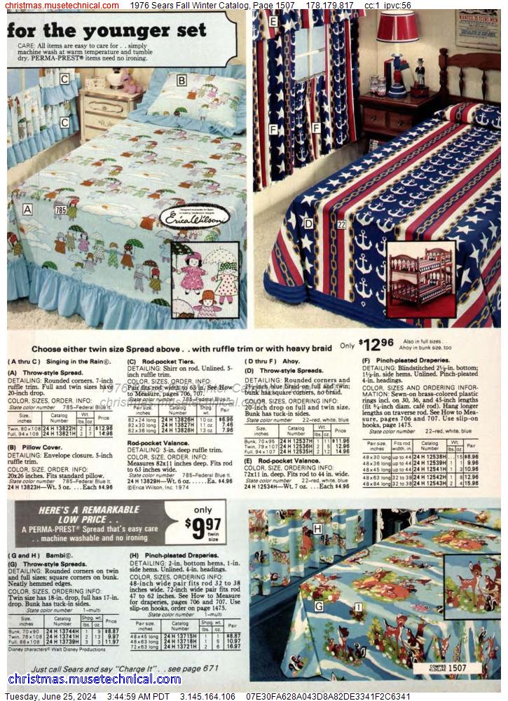 1976 Sears Fall Winter Catalog, Page 1507