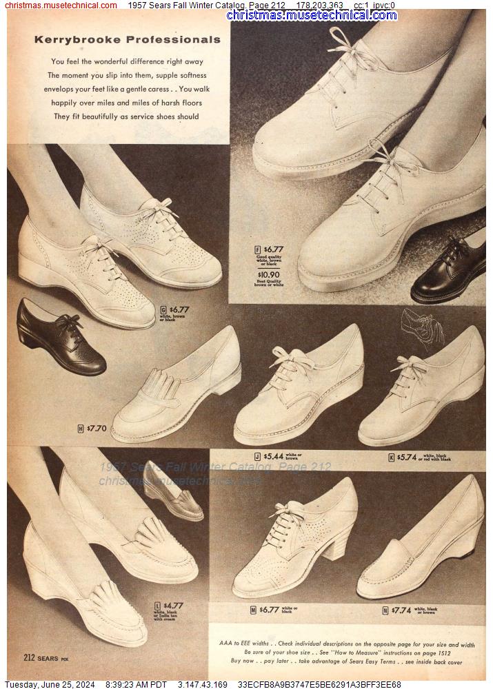 1957 Sears Fall Winter Catalog, Page 212