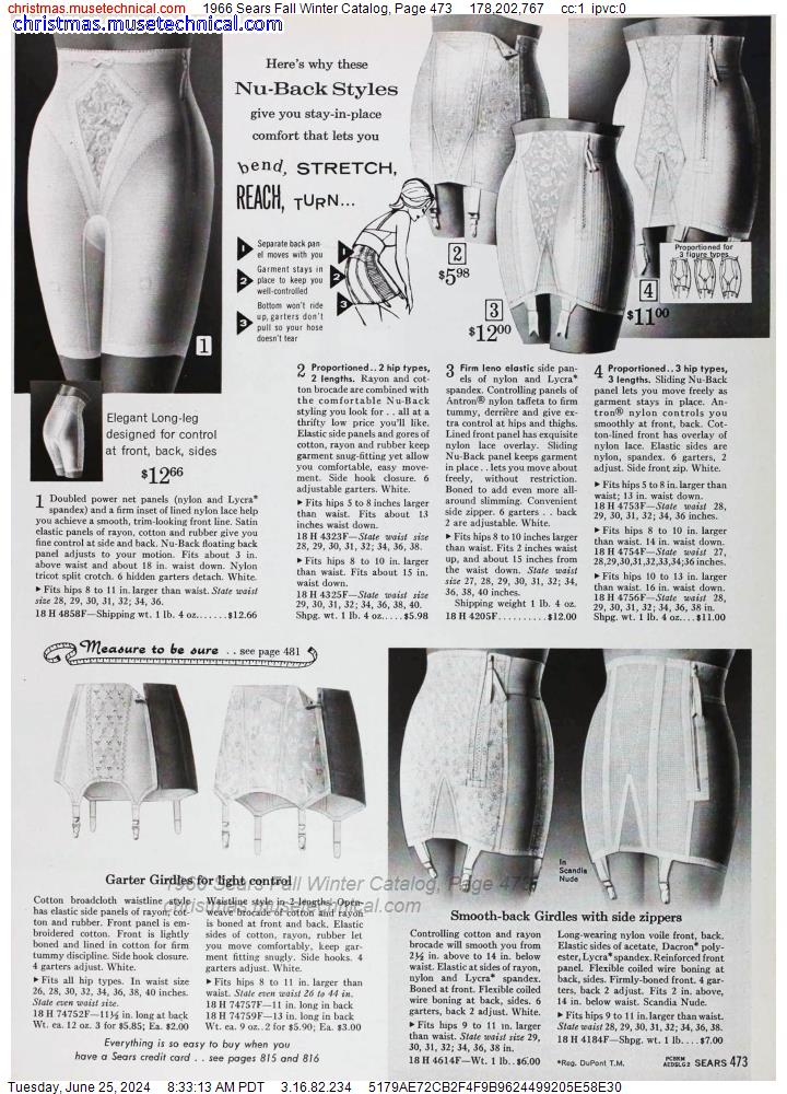 1966 Sears Fall Winter Catalog, Page 473