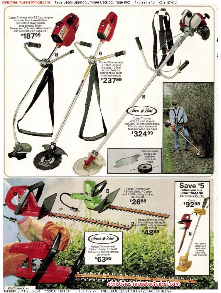 1982 Sears Spring Summer Catalog, Page 962