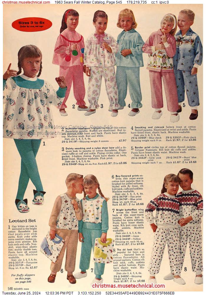 1963 Sears Fall Winter Catalog, Page 545