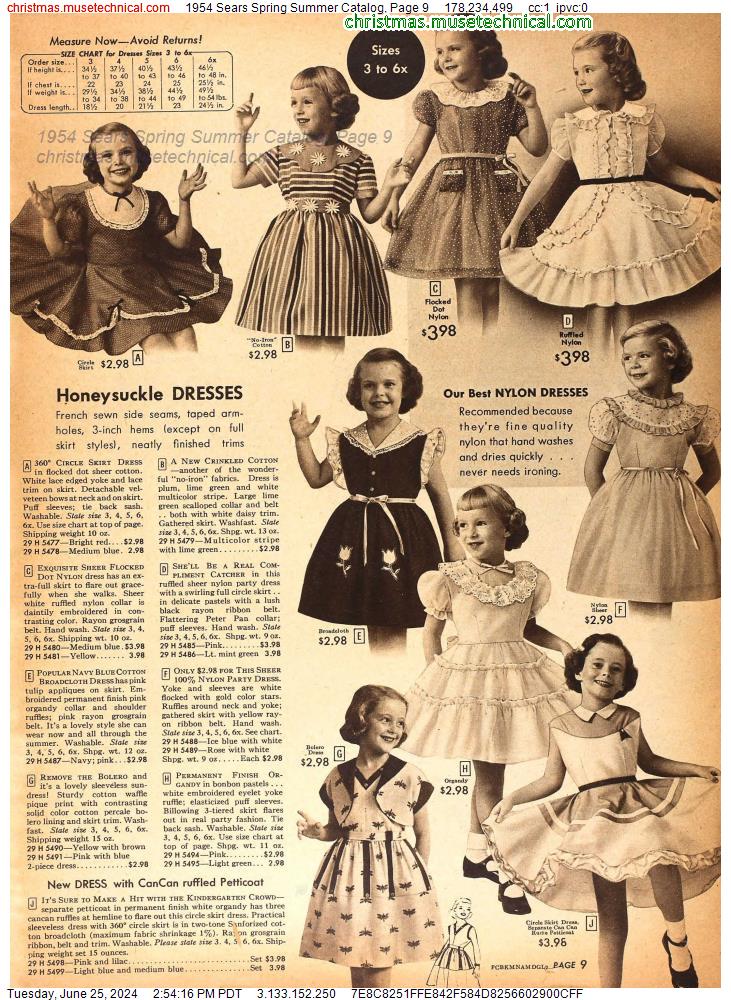 1954 Sears Spring Summer Catalog, Page 9