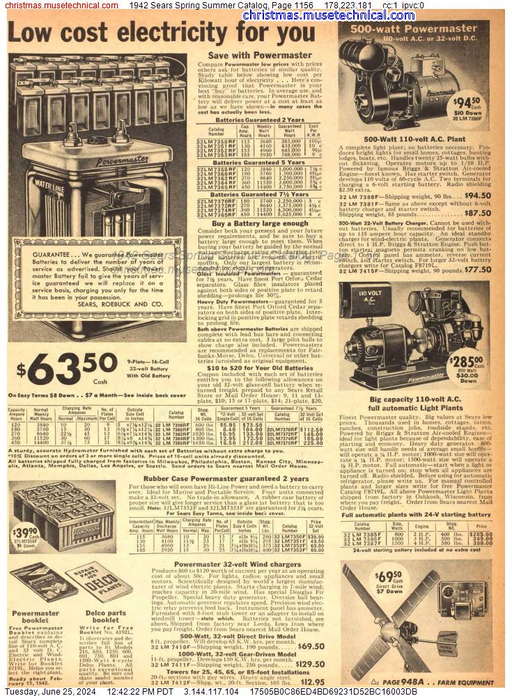 1942 Sears Spring Summer Catalog, Page 1156