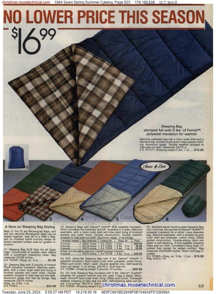 1984 Sears Spring Summer Catalog, Page 523