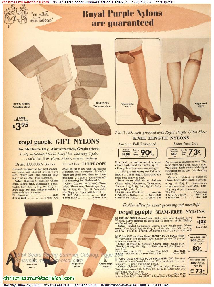 1954 Sears Spring Summer Catalog, Page 254