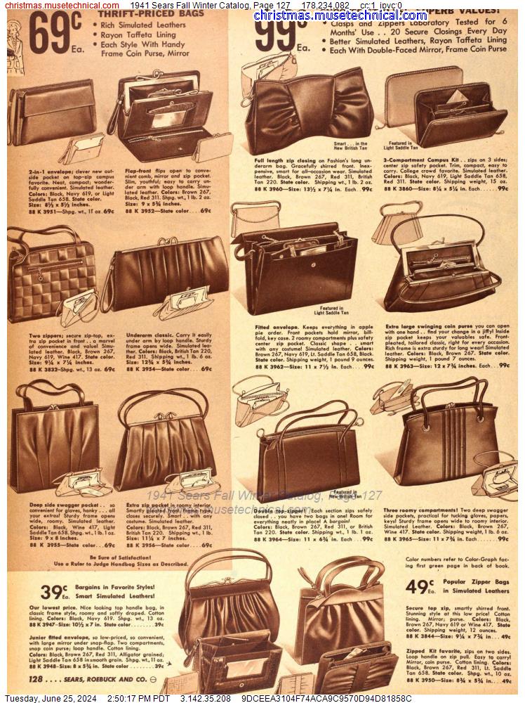 1941 Sears Fall Winter Catalog, Page 127