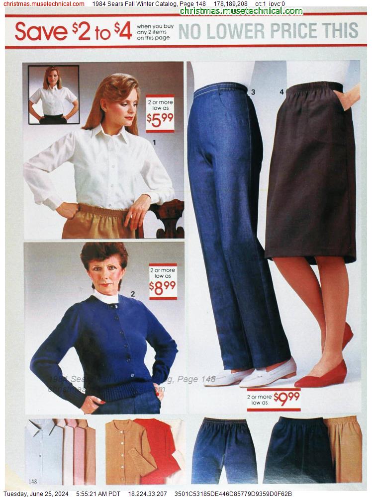 1984 Sears Fall Winter Catalog, Page 148
