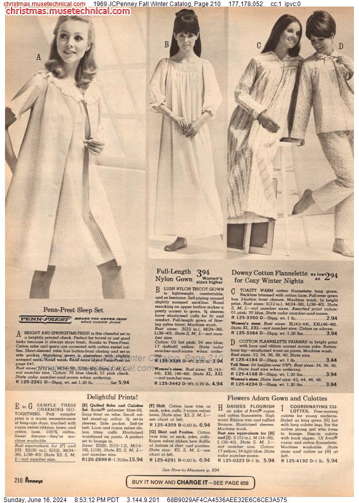 1969 JCPenney Fall Winter Catalog, Page 210
