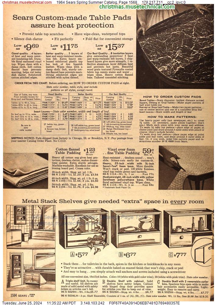 1964 Sears Spring Summer Catalog, Page 1568