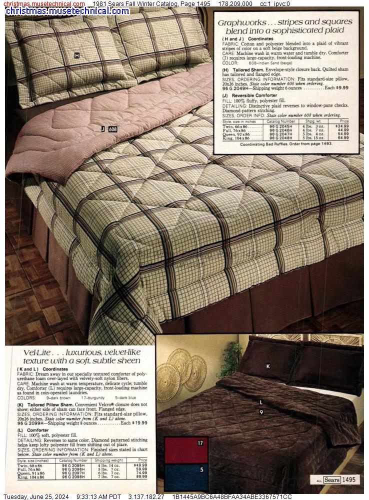 1981 Sears Fall Winter Catalog, Page 1495