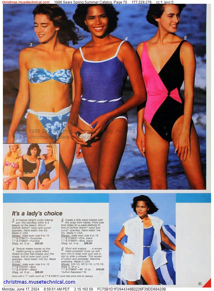 1986 Sears Spring Summer Catalog, Page 75