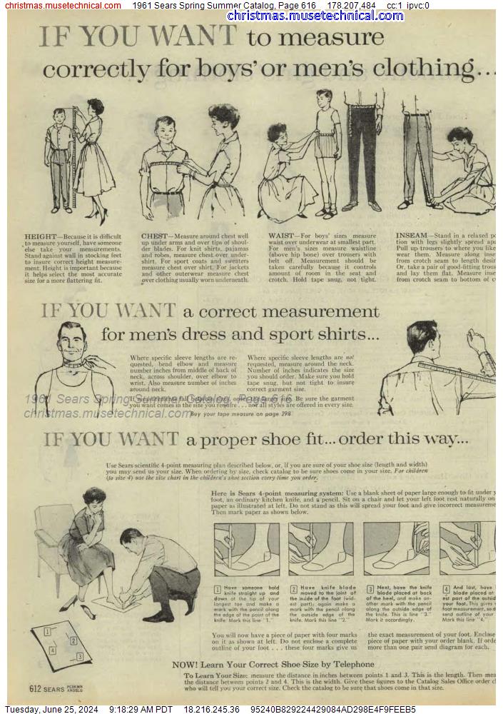 1961 Sears Spring Summer Catalog, Page 616