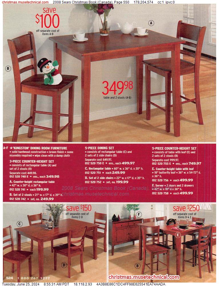 2008 Sears Christmas Book (Canada), Page 550