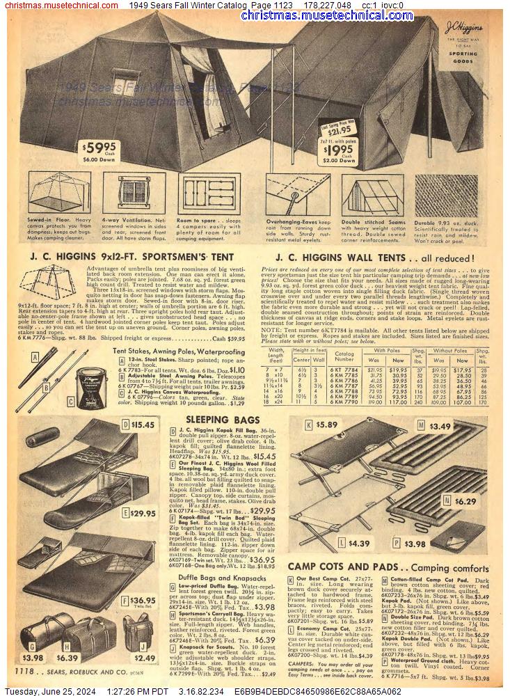 1949 Sears Fall Winter Catalog, Page 1123