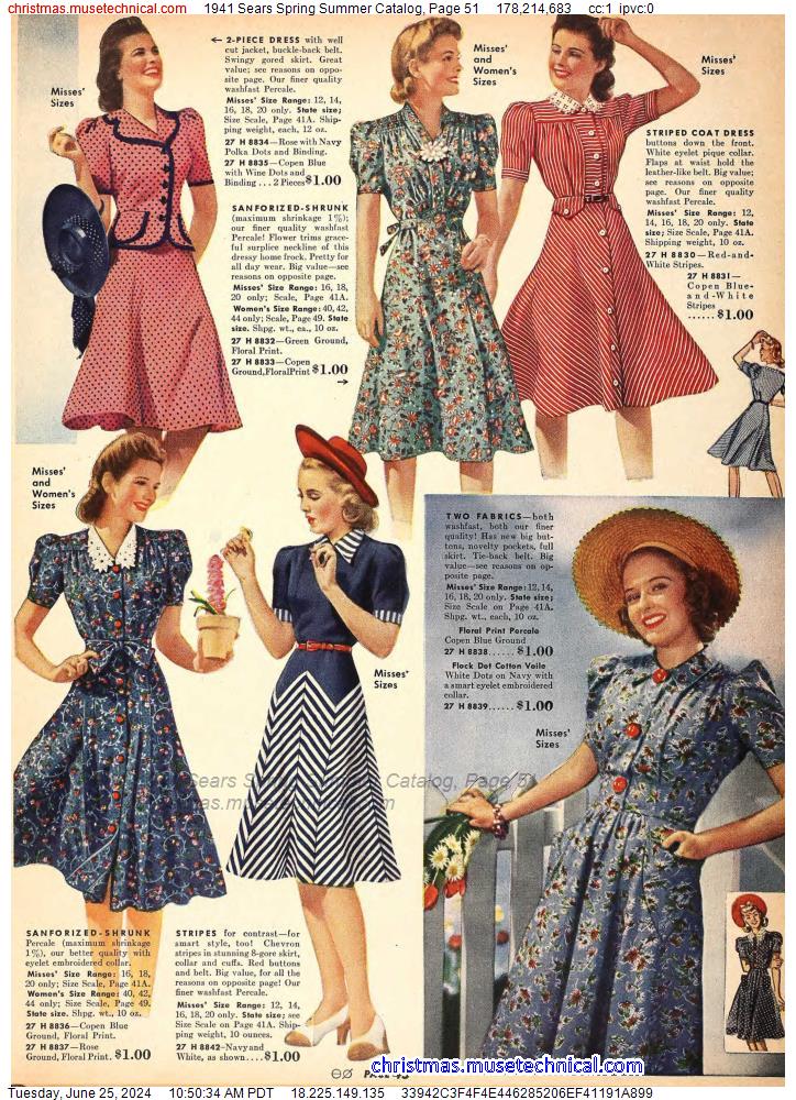 1941 Sears Spring Summer Catalog, Page 51